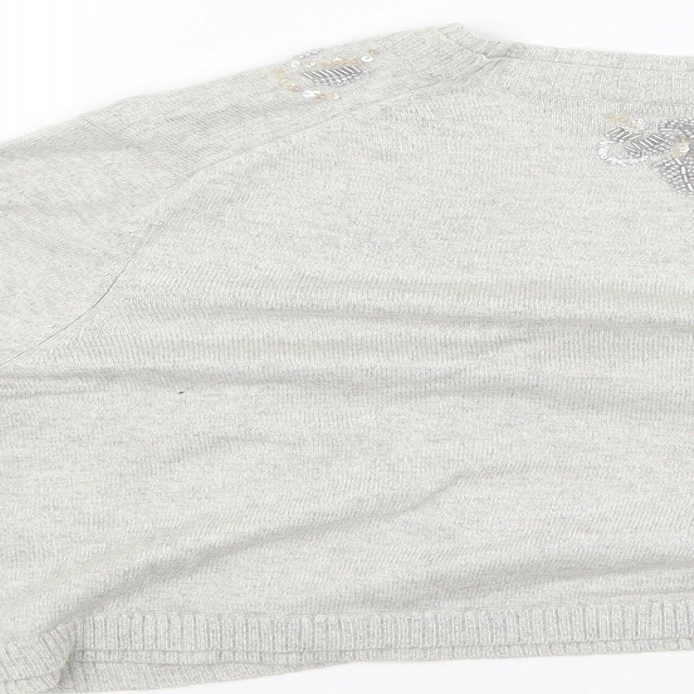 Womens UK Size 14 Marks and Spencer Grey Cardigan Jumper