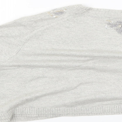 Womens UK Size 14 Marks and Spencer Grey Cardigan Jumper