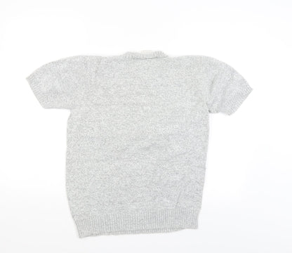 Classics Womens Grey Floral  Pullover Jumper Size 12