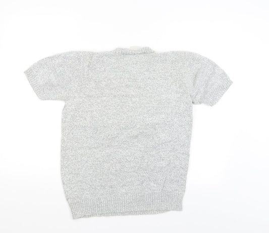 Classics Womens Grey Floral  Pullover Jumper Size 12