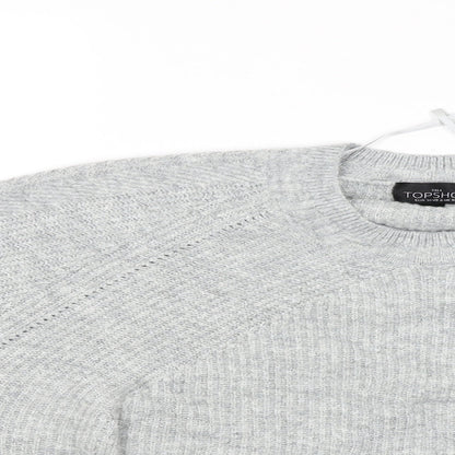 Topshop Womens Grey   Pullover Jumper Size 10