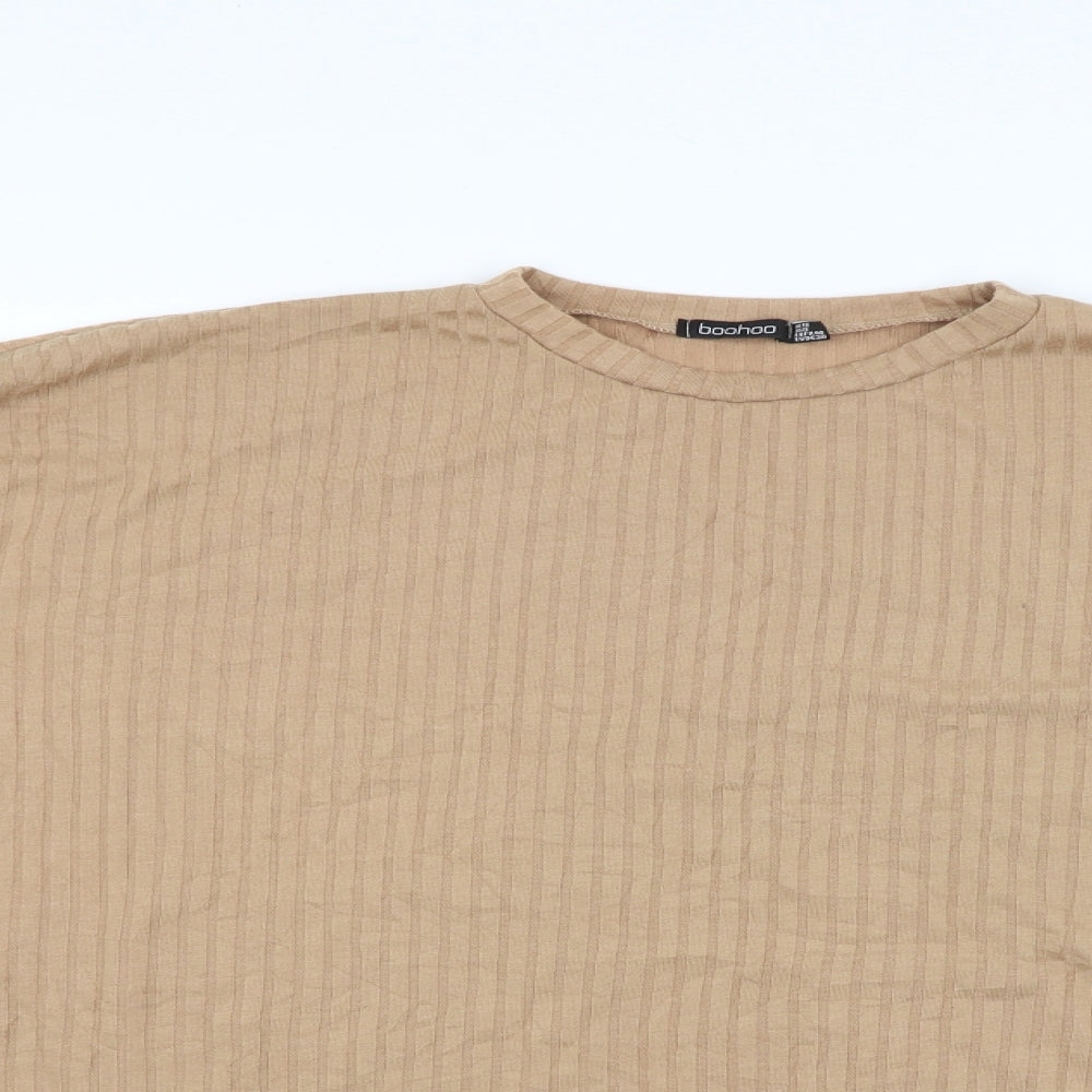 Boohoo Womens Beige   Pullover Jumper Size 12