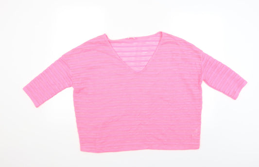 Womens UK Size 14 NEXT Pink Basic Blouse