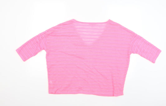 Womens UK Size 14 NEXT Pink Basic Blouse