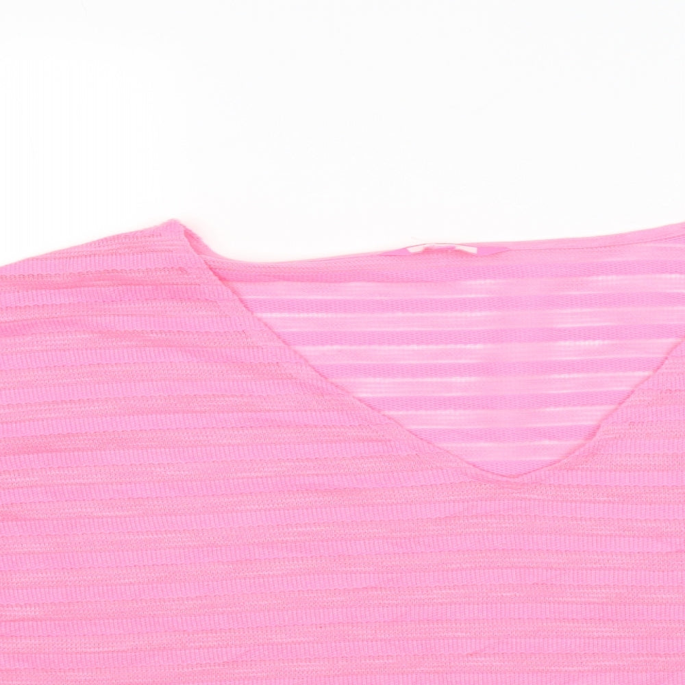 Womens UK Size 14 NEXT Pink Basic Blouse