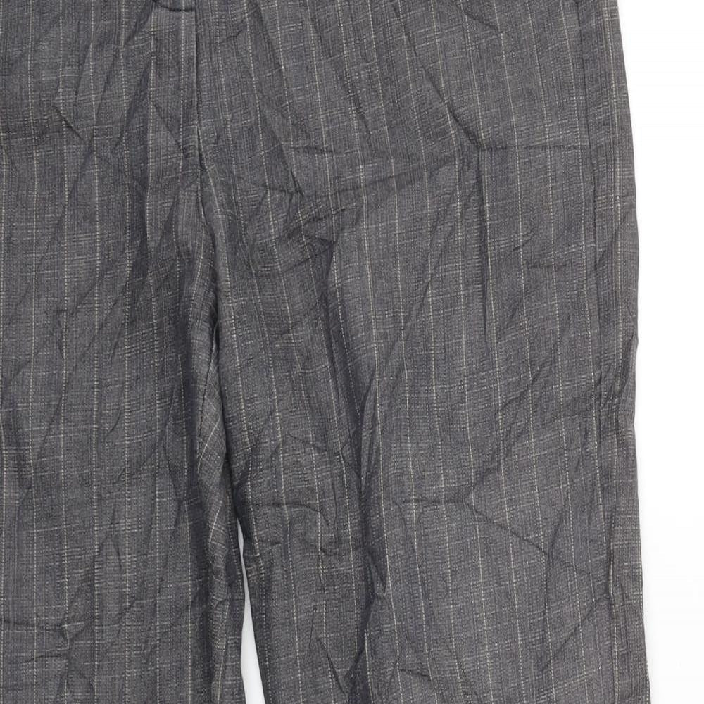 Princples Womens Grey Check  Trousers  Size 32 L27 in