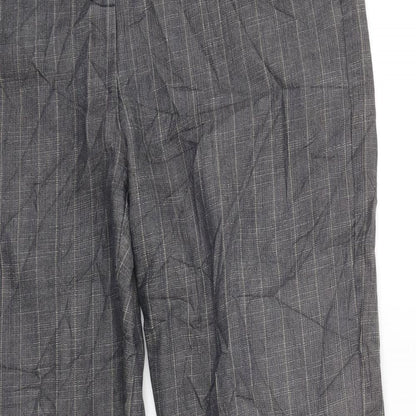Princples Womens Grey Check  Trousers  Size 32 L27 in