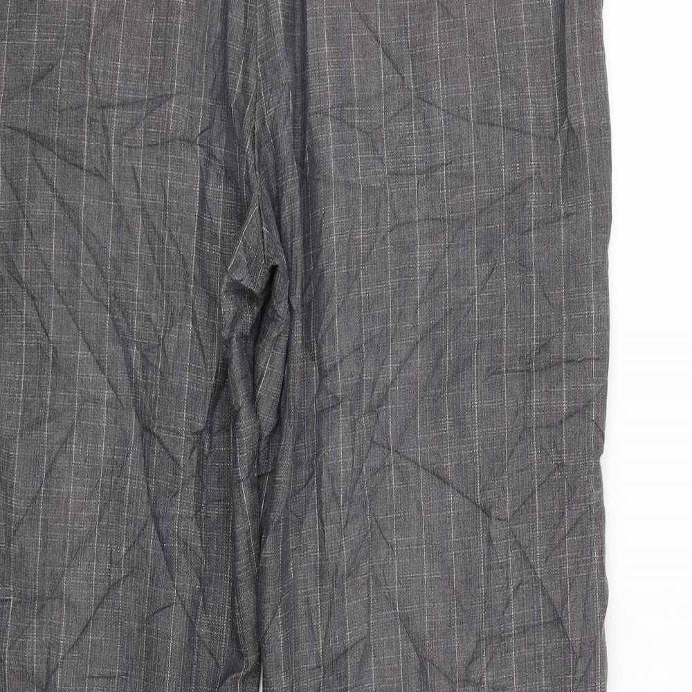 Princples Womens Grey Check  Trousers  Size 32 L27 in