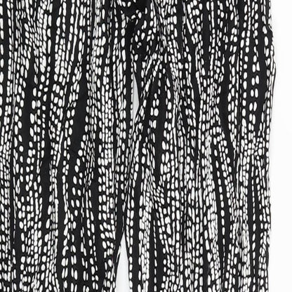 F&F Womens Black Striped  Jogger Trousers Size 8 L26 in