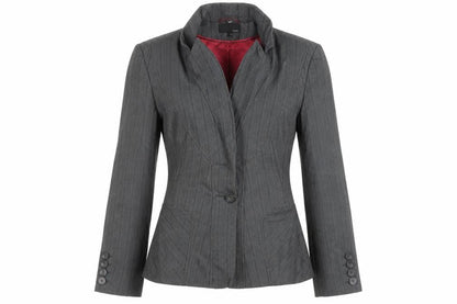 Next Womens Grey Striped  Jacket Blazer Size 8