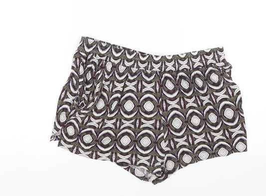 H&M Womens Multicoloured Geometric  Culotte Shorts Size M