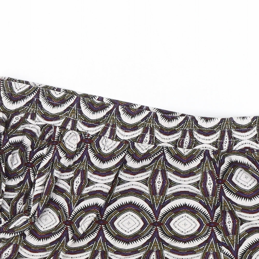 H&M Womens Multicoloured Geometric  Culotte Shorts Size M