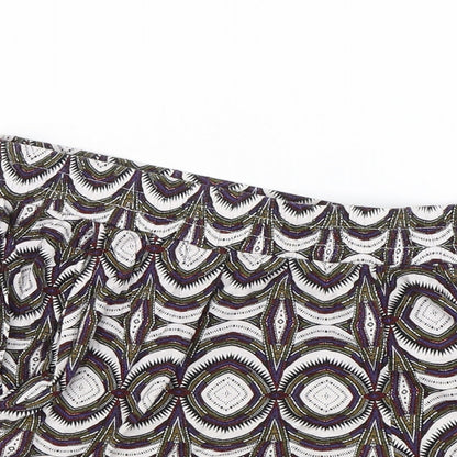 H&M Womens Multicoloured Geometric  Culotte Shorts Size M
