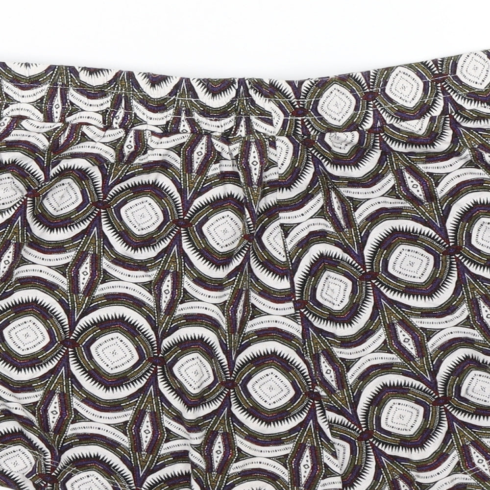 H&M Womens Multicoloured Geometric  Culotte Shorts Size M