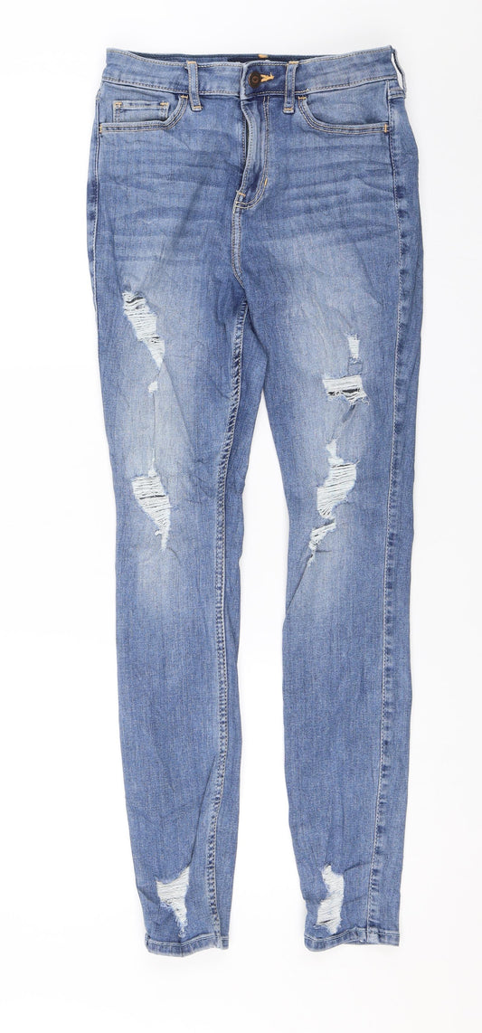 Hollister Womens Blue  Denim Skinny Jeans Size 24 in L28 in