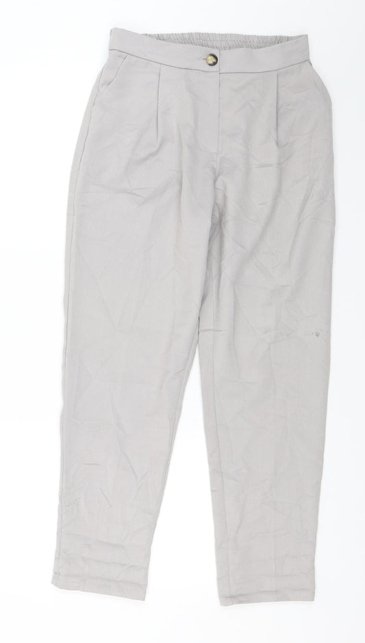 New Look Womens Grey   Trousers  Size 10 L26 in