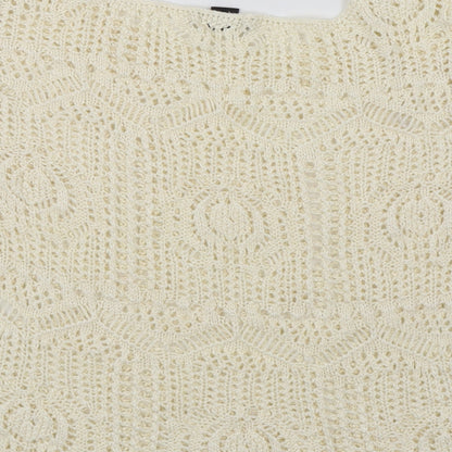 Womens UK Size M H&M Ivory Basic Blouse