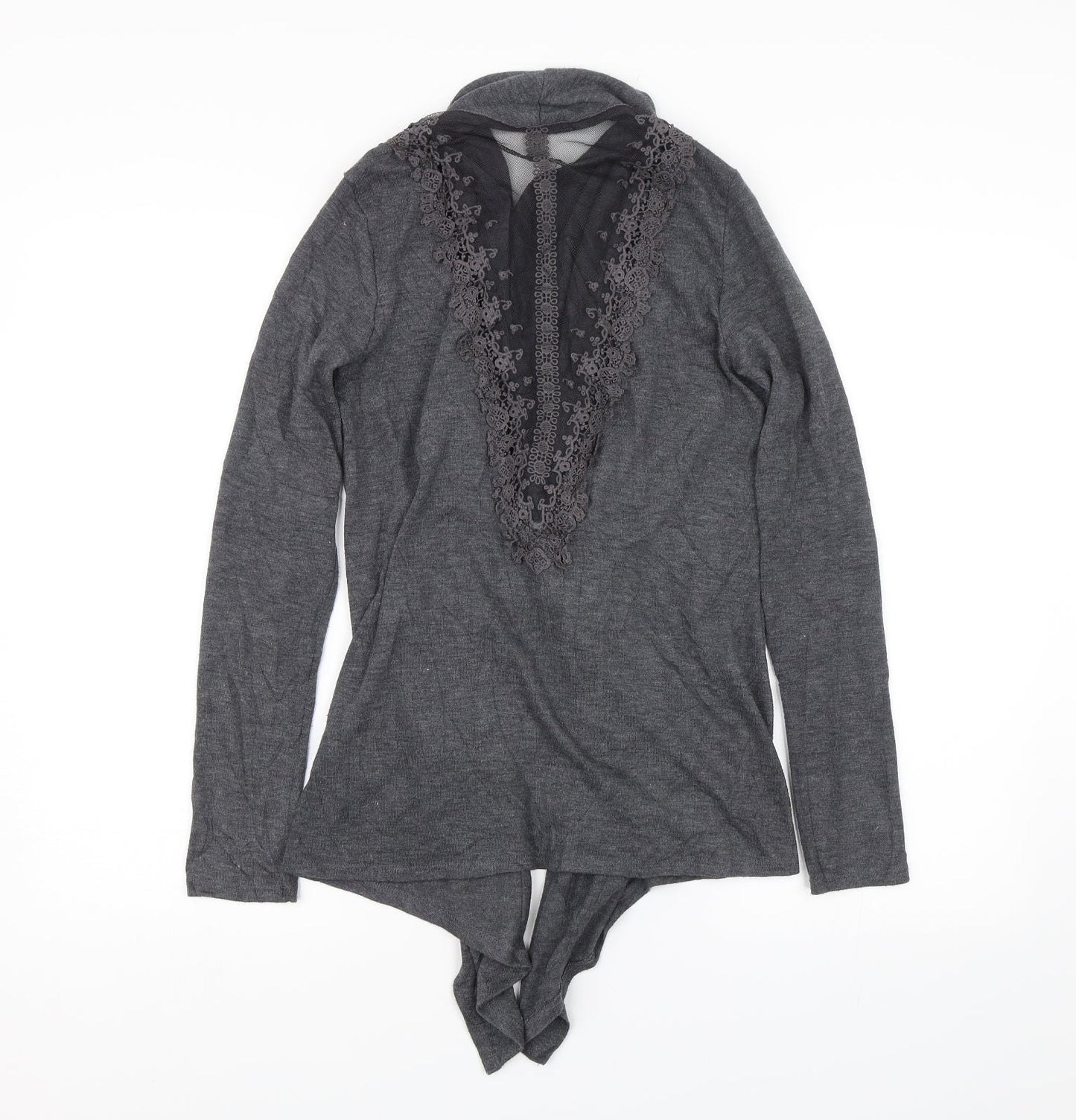 Womens UK Size S Preworn Grey Cardigan Jumper