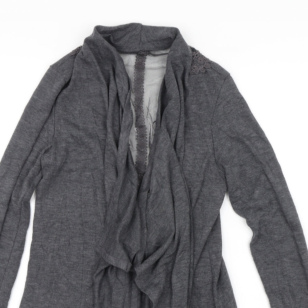 Womens UK Size S Preworn Grey Cardigan Jumper