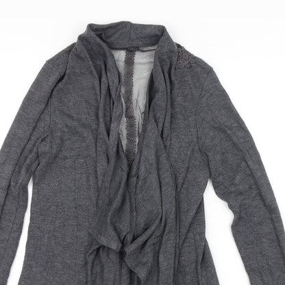 Womens UK Size S Preworn Grey Cardigan Jumper