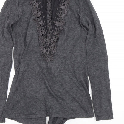 Womens UK Size S Preworn Grey Cardigan Jumper