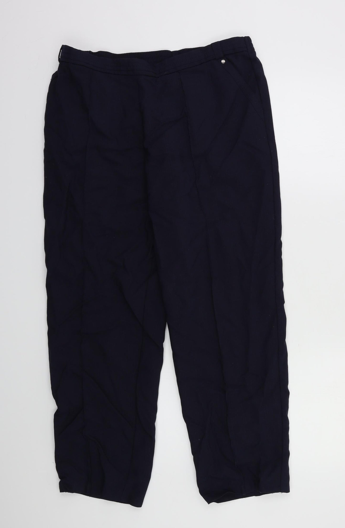 Womens UK Size 16 M&S Regular Fit  Blue Trousers