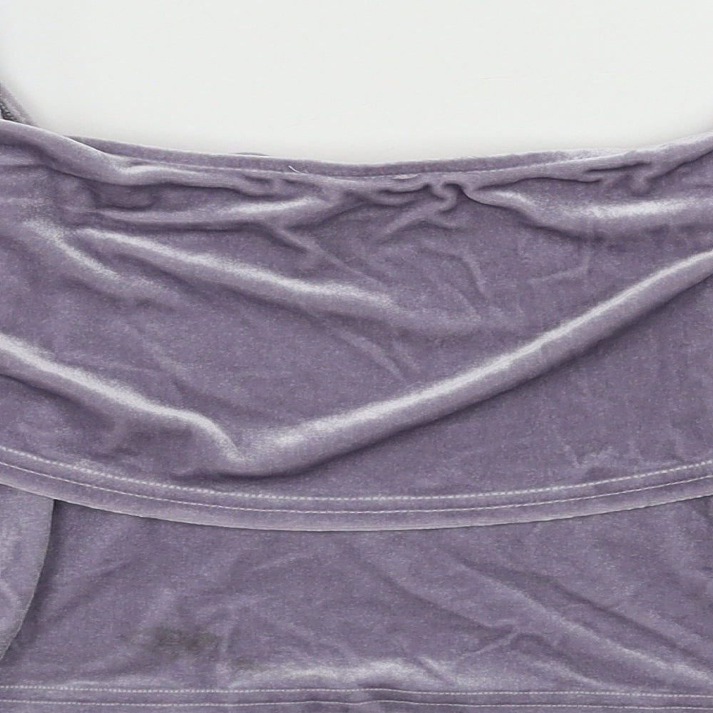 Womens UK Size 6 River Island Grey Cropped Blouse