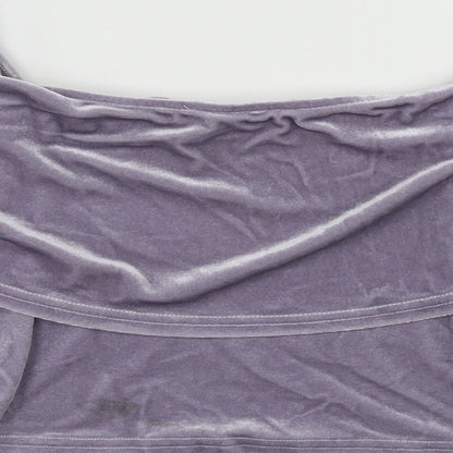 Womens UK Size 6 River Island Grey Cropped Blouse