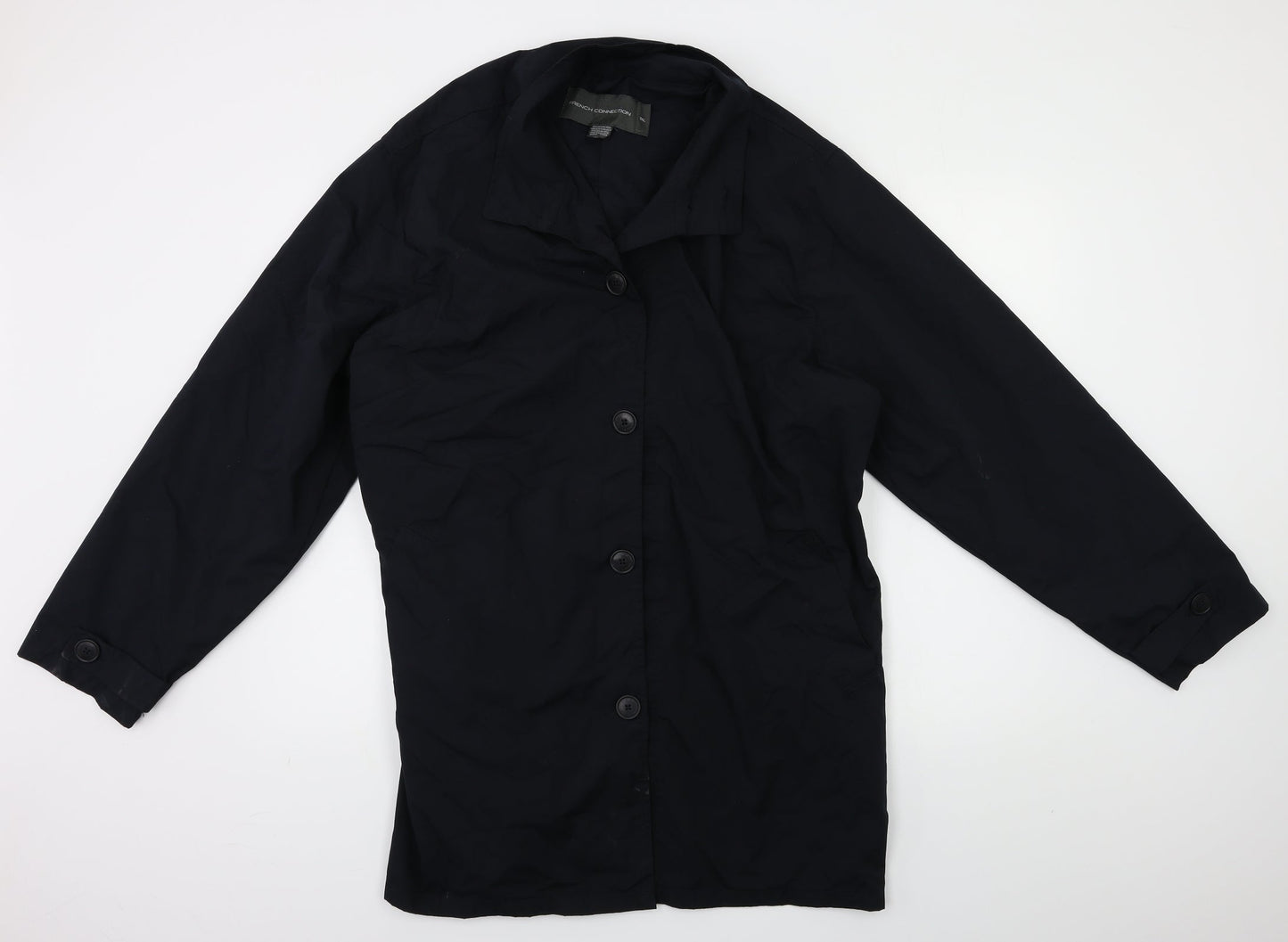 Womens UK Size XL French Connection Black Pea Coat
