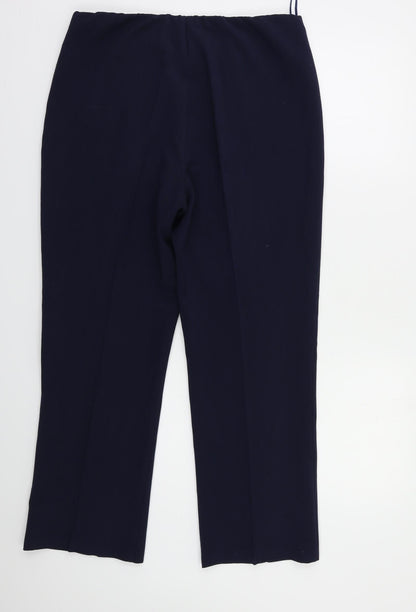 Anista Womens Blue   Trousers  Size 12 L25 in