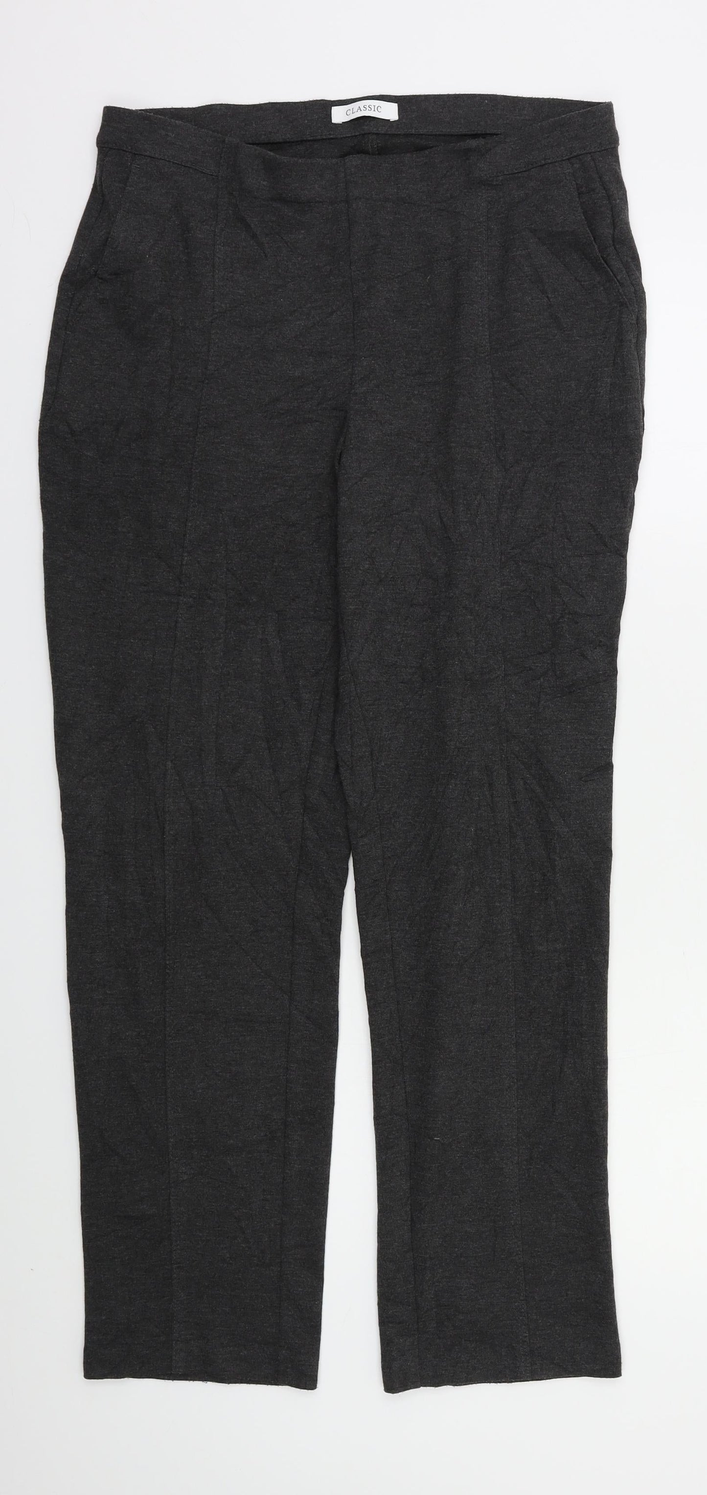 Womens UK Size 14 M&S Regular Fit Jegging Grey Trousers