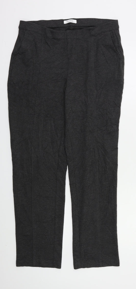 Womens UK Size 14 M&S Regular Fit Jegging Grey Trousers