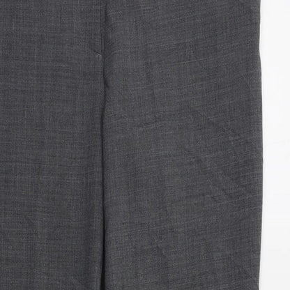 Womens UK Size 14 Preworn Regular Fit Dress Pants Grey Trousers