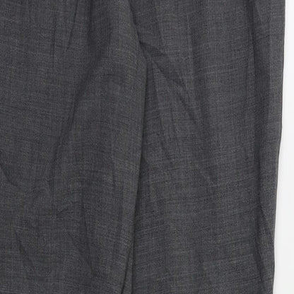 Womens UK Size 14 Preworn Regular Fit Dress Pants Grey Trousers