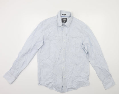 Mens UK Collar Size M H&M Smart Blue  Dress Shirt