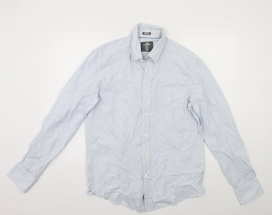 Mens UK Collar Size M H&M Smart Blue  Dress Shirt