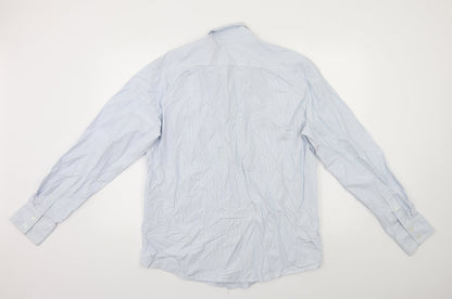 Mens UK Collar Size M H&M Smart Blue  Dress Shirt