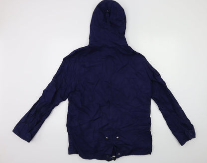Womens UK Size M Preworn Blue Parka Coat