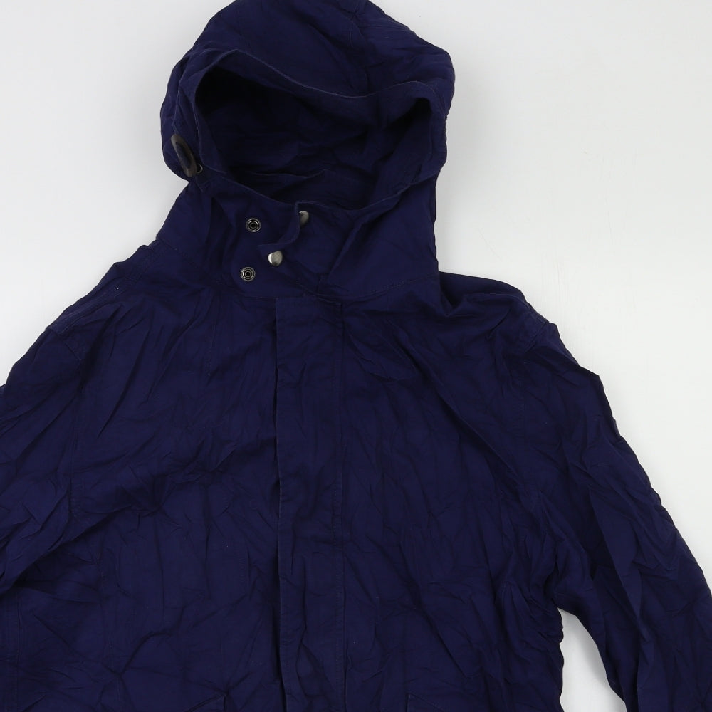 Womens UK Size M Preworn Blue Parka Coat