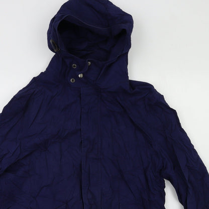 Womens UK Size M Preworn Blue Parka Coat