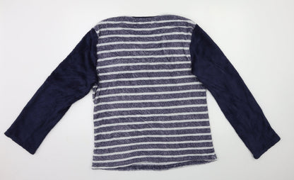 Hudson Bay Womens Blue Striped  Top Pyjama Top Size XL