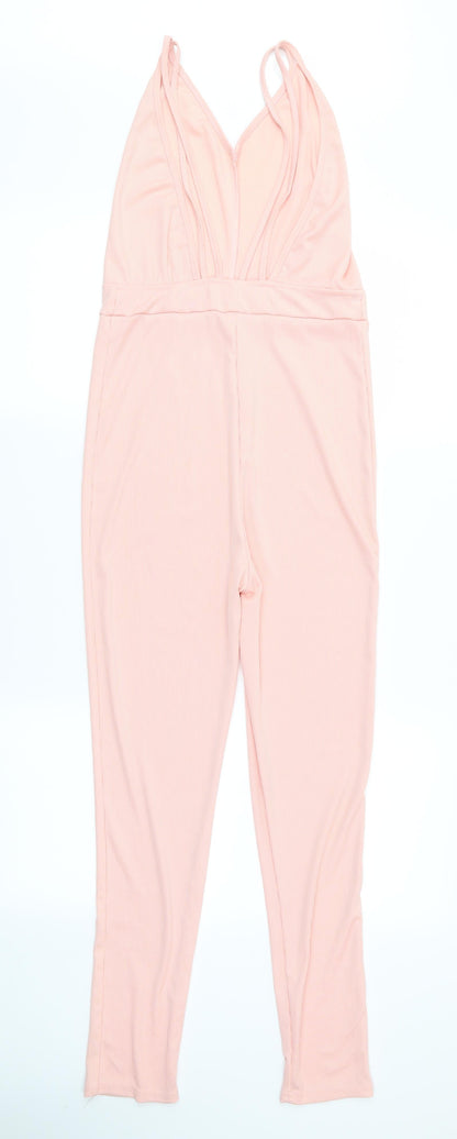 Giorgia Womens Pink Striped  Trousers One-Piece Size M