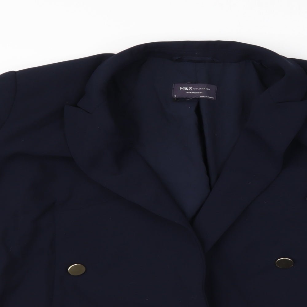 M&S Womens Blue   Jacket Blazer Size 10