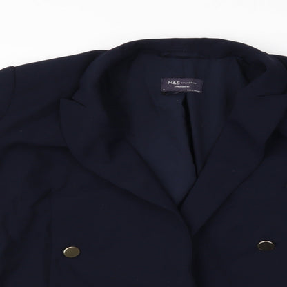 M&S Womens Blue   Jacket Blazer Size 10