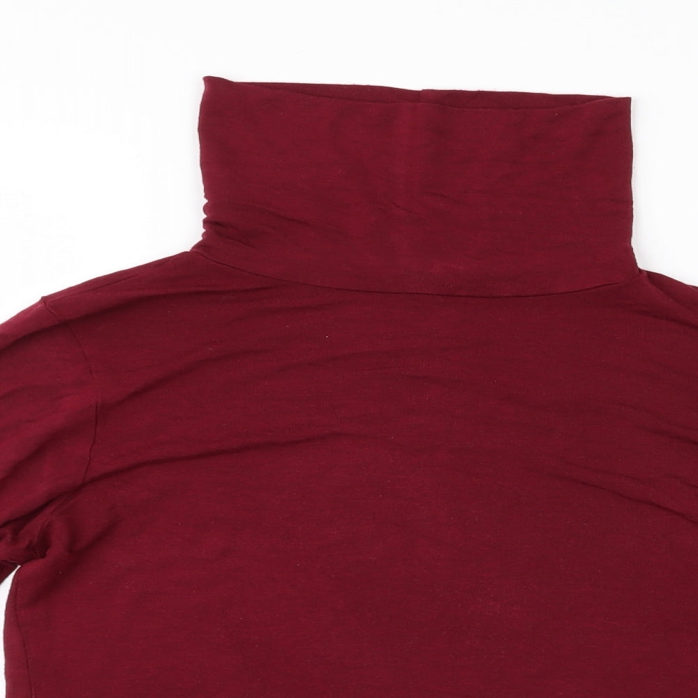 Boohoo Womens Red   Basic T-Shirt Size 12