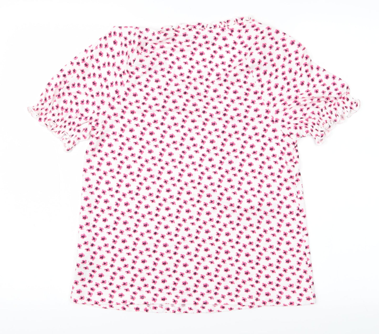 M&S Womens Pink Floral  Basic Blouse Size 8