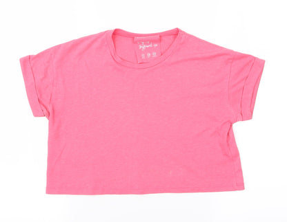 Womens UK Size 6 Atmosphere Pink Cropped T-Shirt