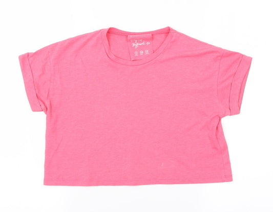 Womens UK Size 6 Atmosphere Pink Cropped T-Shirt