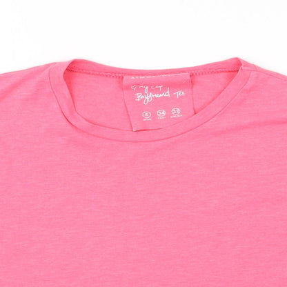Womens UK Size 6 Atmosphere Pink Cropped T-Shirt