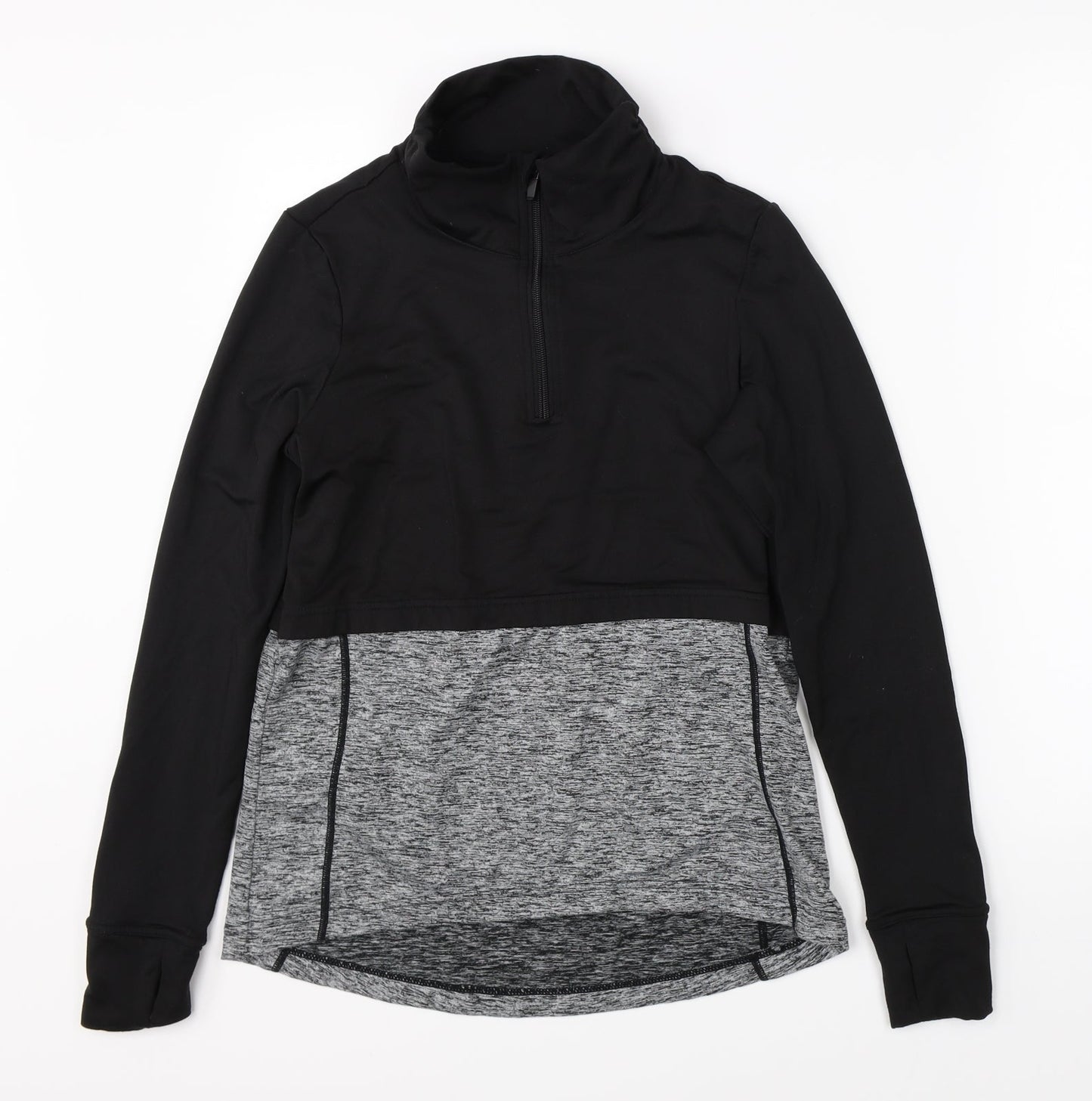 Womens UK Size 8 River Island Black Full Zip Jumper
